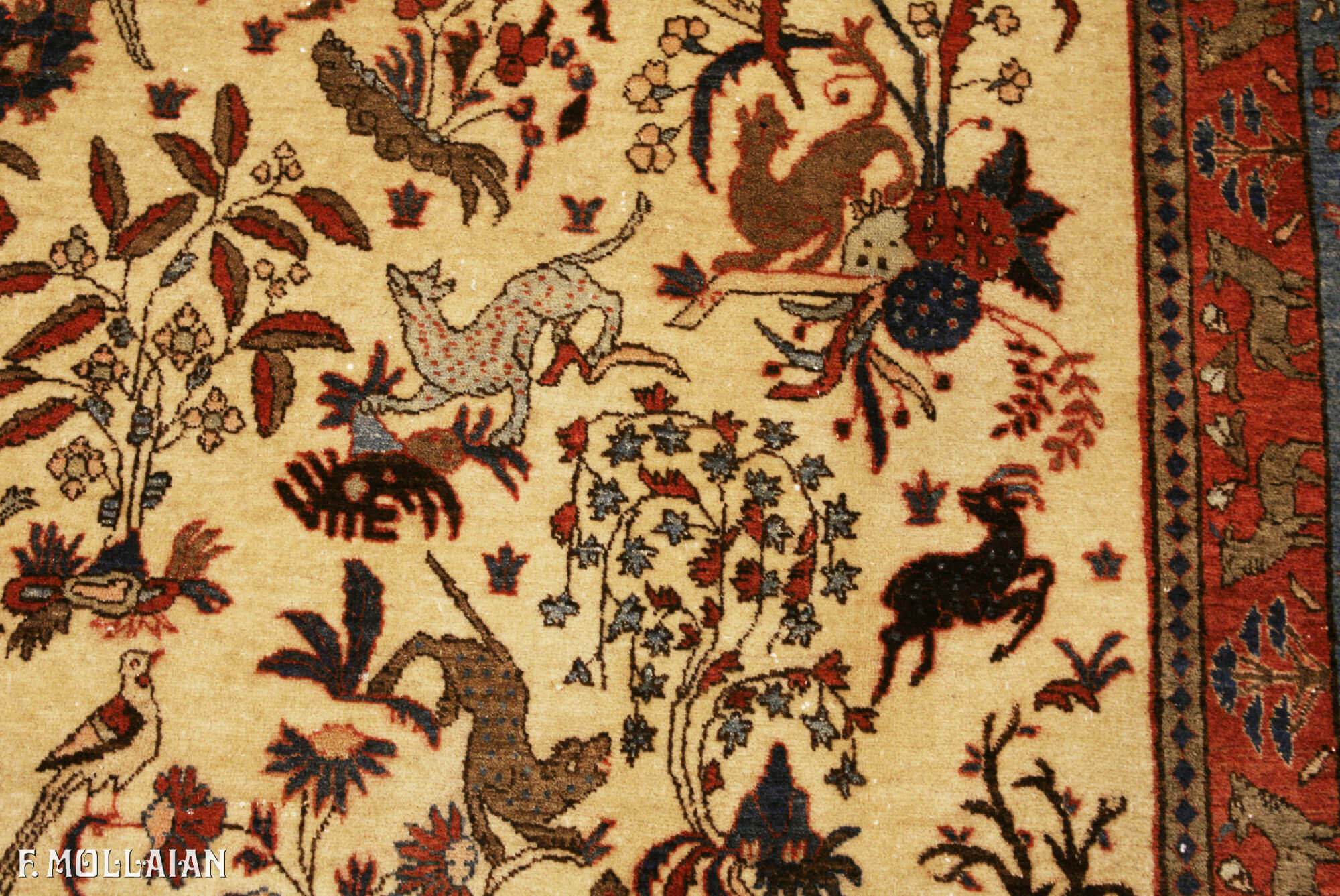 Semi-Antique Persian Qum Old Carpet n°:60903231